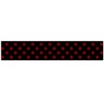 Polka Dots - Maroon Red on Black Flano Scarf (Large)