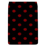 Polka Dots - Maroon Red on Black Removable Flap Cover (S)