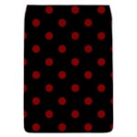 Polka Dots - Maroon Red on Black Removable Flap Cover (L)