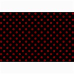 Polka Dots - Maroon Red on Black Collage 12  x 18 