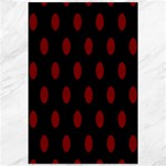 Polka Dots - Maroon Red on Black Canvas 12  x 18 