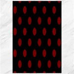 Polka Dots - Maroon Red on Black Canvas 20  x 30 