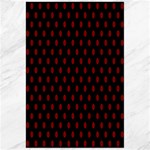 Polka Dots - Maroon Red on Black Canvas 24  x 36 