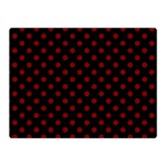 Polka Dots - Maroon Red on Black Double Sided Flano Blanket (Mini)