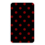 Polka Dots - Maroon Red on Black Memory Card Reader (Rectangular)