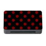 Polka Dots - Maroon Red on Black Memory Card Reader with CF