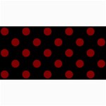 Polka Dots - Maroon Red on Black 4  x 8  Photo Cards