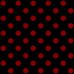 Polka Dots - Maroon Red on Black ScrapBook Page 8  x 8 