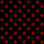 Polka Dots - Maroon Red on Black ScrapBook Page 12  x 12 