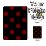 Polka Dots - Maroon Red on Black Multi-purpose Cards (Rectangle)