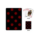 Polka Dots - Maroon Red on Black Playing Cards (Mini)