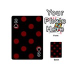 Polka Dots - Maroon Red on Black Playing Cards 54 (Mini)