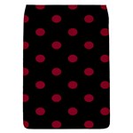 Polka Dots - Burgundy Red on Black Removable Flap Cover (S)