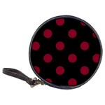 Polka Dots - Burgundy Red on Black Classic 20-CD Wallet