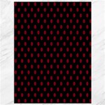 Polka Dots - Burgundy Red on Black Canvas 36  x 48 
