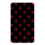 Polka Dots - Burgundy Red on Black Memory Card Reader (Rectangular)