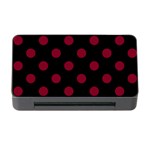 Polka Dots - Burgundy Red on Black Memory Card Reader with CF