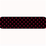 Polka Dots - Burgundy Red on Black Medium Bar Mat
