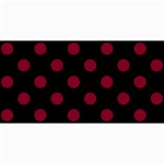 Polka Dots - Burgundy Red on Black 4  x 8  Photo Cards