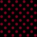 Polka Dots - Burgundy Red on Black ScrapBook Page 12  x 12 
