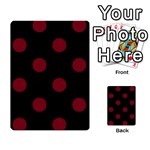 Polka Dots - Burgundy Red on Black Multi-purpose Cards (Rectangle)