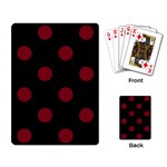 Polka Dots - Burgundy Red on Black Playing Cards Single Design