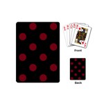 Polka Dots - Burgundy Red on Black Playing Cards (Mini)
