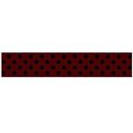 Polka Dots - Black on Bulgarian Rose Red Flano Scarf (Large)