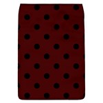 Polka Dots - Black on Bulgarian Rose Red Removable Flap Cover (L)