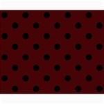 Polka Dots - Black on Bulgarian Rose Red Collage 8  x 10 