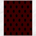 Polka Dots - Black on Bulgarian Rose Red Canvas 11  x 14 