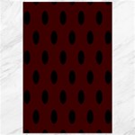 Polka Dots - Black on Bulgarian Rose Red Canvas 12  x 18 