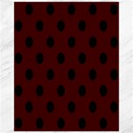 Polka Dots - Black on Bulgarian Rose Red Canvas 16  x 20 