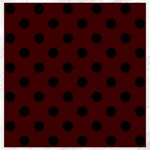 Polka Dots - Black on Bulgarian Rose Red Canvas 20  x 20 