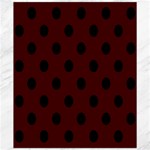 Polka Dots - Black on Bulgarian Rose Red Canvas 20  x 24 