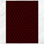Polka Dots - Black on Bulgarian Rose Red Canvas 36  x 48 