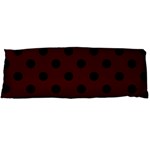 Polka Dots - Black on Bulgarian Rose Red Body Pillow Case (Dakimakura) (One Side)