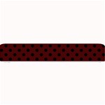Polka Dots - Black on Bulgarian Rose Red Small Bar Mat