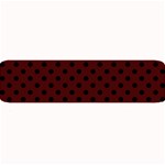 Polka Dots - Black on Bulgarian Rose Red Medium Bar Mat