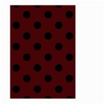 Polka Dots - Black on Bulgarian Rose Red Large Garden Flag (Two Sides)