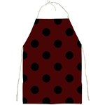 Polka Dots - Black on Bulgarian Rose Red Full Print Apron