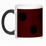 Polka Dots - Black on Bulgarian Rose Red Morph Mug