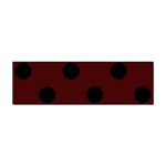 Polka Dots - Black on Bulgarian Rose Red Sticker Bumper (100 pack)