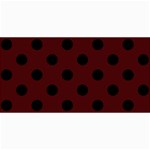 Polka Dots - Black on Bulgarian Rose Red 4  x 8  Photo Cards