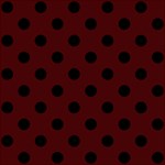 Polka Dots - Black on Bulgarian Rose Red ScrapBook Page 8  x 8 