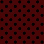 Polka Dots - Black on Bulgarian Rose Red ScrapBook Page 12  x 12 
