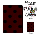 Polka Dots - Black on Bulgarian Rose Red Multi-purpose Cards (Rectangle)