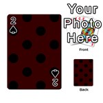 Polka Dots - Black on Bulgarian Rose Red Playing Cards 54 Designs