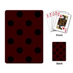 Polka Dots - Black on Bulgarian Rose Red Playing Cards Single Design