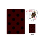 Polka Dots - Black on Bulgarian Rose Red Playing Cards (Mini)